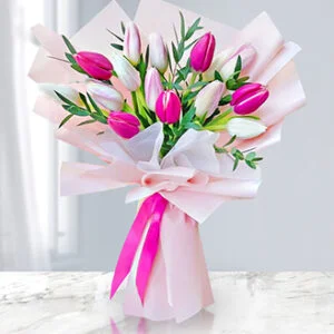 Blushing Pink Tulip Bouquet