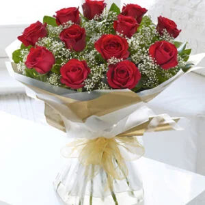 Heavenly Red Rose Hand-tied